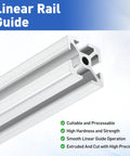 Straight Up Pro Grade Four Pack 1010 Aluminum Extrusion Profile Bars 1 X 1 Inch Square Stock 18 Inches Long 6063 T6 Alloy linear rail guide in sleek silver finish.