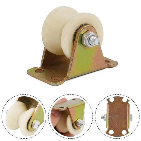 Heavy Duty Nylon Bearing Pulley V Track Wheel 30mm Double Ball Bearing Roller With Stand for smooth CNC slider movement.