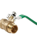 Half Inch Brass Ball Valve Featuring Slick Lever Handle Male To Female Pipe Connector Copper Plumbing Job