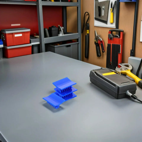 Four Piece Auto Body Dent Puller Kit With Manual Expansion And Portable Plastic Tabs on a workshop table