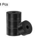4 Pack Heavy Duty Rubber Spacers 2 Inch O D Half Inch I D 1 Inch Thick Anti Vibration Bushings stacked for vehicle frame use.