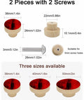 Top Shelf 2 Piece Cabinet Knobs Measuring 1.6 Inch Tall Featuring A Dope Red Matte Finish crafted from solid beech wood with screws included.