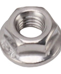 A2 70 Stainless Steel M8 nut close-up, designed for use with hammer head screws in solar panel installations.