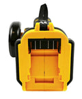 Pro Grade 3 Inch Cordless Mini Angle Grinder Rock Solid Workhorse Power Tool rear view showing battery compartment and strap.