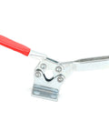 Horizontal Welding Toggle Clamp HT 225D, cold rolled steel plate with PVC handle, 227 kg hold, side view