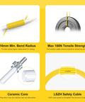 Built Tough High Performance Single Mode Fiber Patch Cable With ST To ST UPC Connectors features LSZH safety and ceramic core.