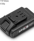 Compact 21V Cordless Drill Kit Featherweight Power Driver battery pack, 115*75*45mm, lightweight design for easy handling.