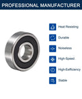 Rock Solid 6810-2RS Deep Groove Ball Bearings ID 50mm OD 65mm 7mm Width Double Rubber Sealed GCR15 Chrome Steel shown with features.