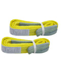 Heavy Duty 2 Pack 2 Inch By 6 Foot Lift Straps Made From 2 Ply Polyester For Hoist And Rigging, Flat Eye To Eye Web Slings