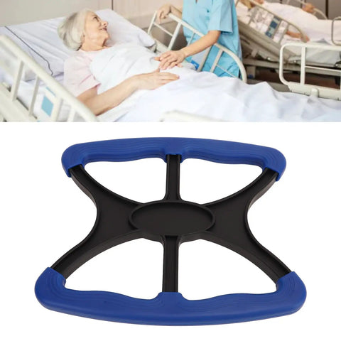 Heavy Duty Standing Aid With Rock Solid Non Slip Handles Portable Lift Assist Bar For Seniors And Bariatric Transfer Go Anywhere Indoors Or Outdoors No Sweat Daily Pull Up Handle Blue, top angle view.