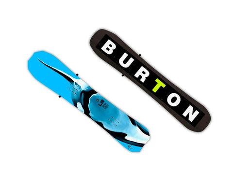Minimalist Snowboard Wall Mount Display Rack Featuring Felt Padded Arms And Durable Rubber Grip To Stash Your Sick Ride Securely In Garage Or Home Studio And Recreation Room, showcasing blue and black snowboards.