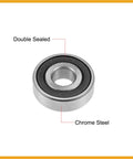 Rock Solid 6202 Deep Groove Ball Bearing 12mm x 35mm x 11mm Double Sealed Chrome Steel for precision use.