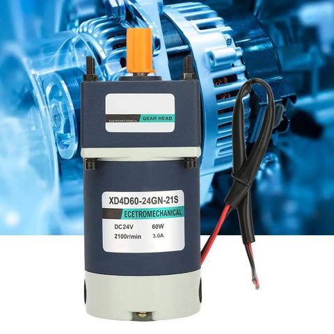 High Power Dc Geared Motor With Hella Robust Metal Gears And Badass Torsion Capability For Effortless Adjustable Speed Control On Pro Grade Builds Reaching Eighty Five Rpm On Twenty Four Volts, 24V 60W motor with gear head, suitable for automation.