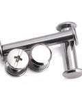 Premium 304 Stainless Steel Screw Binding Rivets Book Kit with flat heads in 4mm and 5mm sizes for craft use.