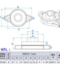 Top Rated 3D Printer T8 Lead Screw Kit Horizontal Set Featuring Stainless Steel T8 Trapezoidal Screw With All Copper Nut And Square Seat Available In 400mm Length For Smooth Stepper Motor Drives And Great Engraving Performance, KFL08 8mm bearing housing dimension diagram