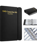 SMD 0603 Capacitor Kit Serving A Badass 2250 Piece Ceramic Chip Assortment with organizational binder and tag details.