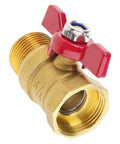 Leak Proof Heavy Duty Three Quarter Inch Brass Ball Valve With Built Different Construction and Smooth Flow Control for yard projects, close-up view.