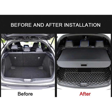 Retractable Trunk Cargo Cover for Dodge Durango Third Row 2011-2021 shown installed, providing privacy and sunblock.
