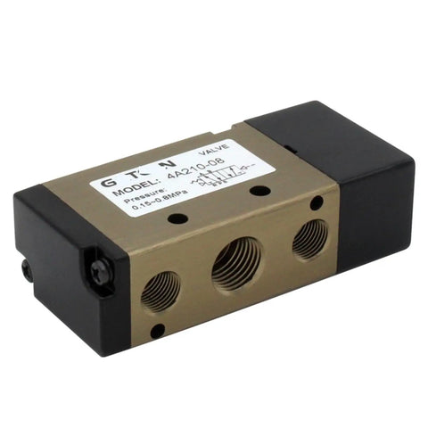 Industrial Grade One Two Position Pneumatic Air Control Valve With 12Mm Fittings, compact metal body for small cylinders.