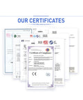 Our certificates showcasing compliance and quality assurance for products, including CE and SGS certifications.