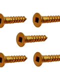 Square Drive Flat Head Wood Screws In Solid Brass Size Eight One Inch Pack Of Two Thousand Five Hundred for cabinets