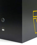 Close-up of the Star Wars logo USB input on the Official Logo 17 Inch Light Box Mood Light USB Powered LED Decor For Fans.