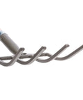 Close-up of Pro-Lite Ergonomic Carbon Steel Digging Fork with extra-wide forward step, designed to relieve strain, perfect for all gardens.