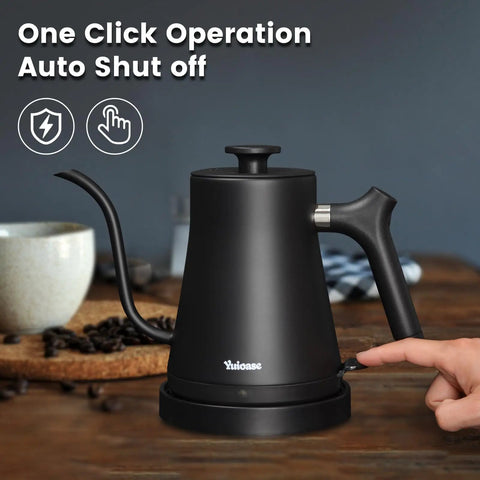 Gooseneck Electric Kettle With 304 Stainless Steel Build Auto Shutoff And Anti Dry Protection For Pour Over Coffee And Tea Matte Black