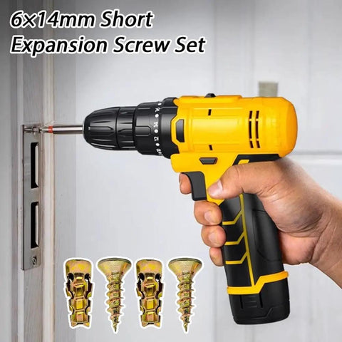6x14mm Short Expansion Screw Set used with drill on hinge