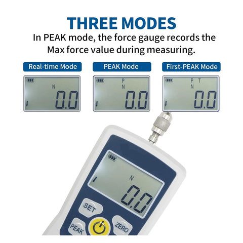 Hella Precise Digital Push And Pull Gauge Slick Force Tester Meter with three mode display and zero reading.