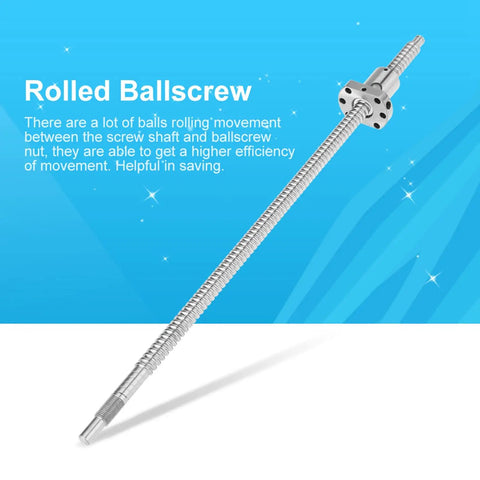 Rock Solid Hella Smooth 12mm Rolled Ballscrew With 400mm Length And 4mm Pitch Anti Backlash Ballnut Assembly, showing precision CNC component.