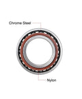 Top Shelf 7007Ac Angular Contact Ball Bearings, Single Row Open Chromium Steel Build, 35 By 62 By 14mm Specs, Abec P0 precision bearing close-up.