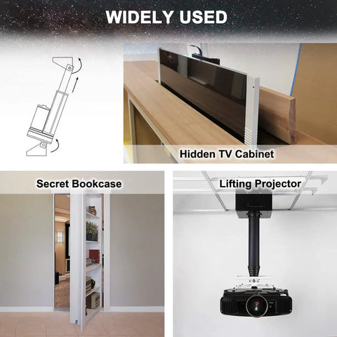 Dang Smooth 12Vdc Electric Linear Actuator With 10 Inch Stroke And Momentary Switch 200 Lb Force IP66 for hidden TV cabinet and lifting projector