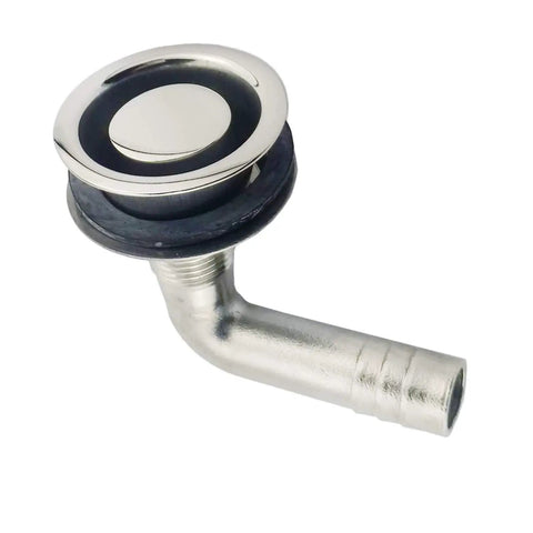 Boat Gas Tank Vent For 5/8 Inch Hose Made From Stainless Steel 316 Marine Grade, 90 Degree Thru-Hull Fuel Vent with cap