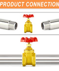 1 Inch Brass Industrial Gate Valve With Wheel Handle, Heavy Duty Gate Valve With Female To Female Threads, For Water Oil Gas