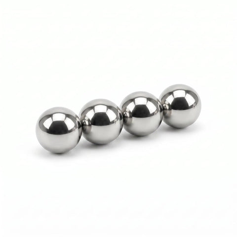 Heavy Duty Carbon Steel Replacement Balls Half Inch Diameter Knockout Quality Machine Parts Precision Smooth Rolling Spheres Four Pack on white background.