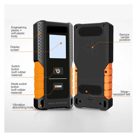 Big Time 3in1 Wall Scanner And Stud Finder With Crisp Screen detects live cables, metal, and wood, features ergonomic design.