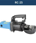 Electric Hydraulic Rebar Cutter 4 To 25mm Portable Steel Bar Tool, blue and black design, with rugged cast iron head.