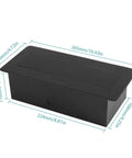 Desktop Pop Up Power Socket With 3 Outlets And 2 USB Ports, Hardwired Connection Box, dimensions shown in millimeters and inches