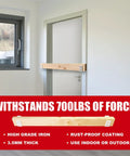 2 Pack Heavy Duty 2x4 Door Barricade Brackets For Indoor And Outdoor Security Delivers 700 Lbs Of Force Install In Minutes Thick 3.5mm Iron U Brackets Rust Proof Gate Bar Holder installed on a door