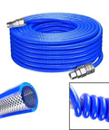 Beast Mode Kink Free Pneumatic Tubing 5X8MM Straight Air Compressor Hose 20 Meter Long With Type C Quick Disconnect Fittings lightweight blue polyurethane coil