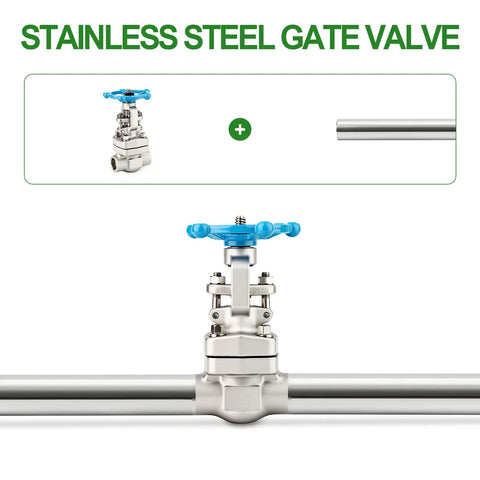 304 Stainless Steel Gate Valve Half Inch Full Bore With Wheel Handle for Water Oil Gas with high flow performance.
