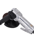 Badass 4 Inch Pneumatic Angle Grinder And Polisher Tool 11000 Rpm High Speed Air Sander with black handle and abrasive pad.