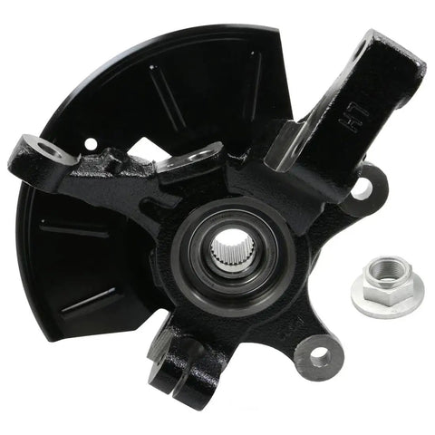 Set Of Two Heavy Duty Front Wheel Bearing Driver Side Passenger Side Hub Assembly For Ford Escape Mazda Tribute Mercury Mariner 2001 2012 OE Replacement showing detailed front view with integrated bearing.