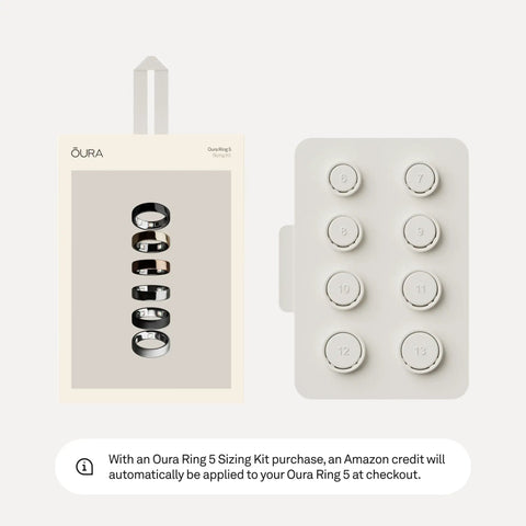 Precision Smart Ring Sizer Kit For Oura Ring Five Health Tracker contains sizing bands from 6 to 13 for accurate fit.