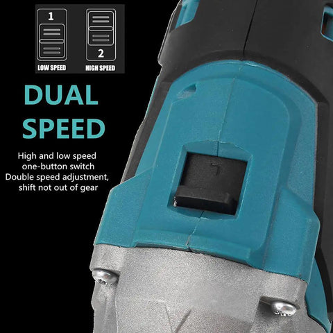 Dead-Easy No-Fuss Cordless Rivet Gun With 21V Battery And Brushless Motor showcases dual speed switch for optimal performance.