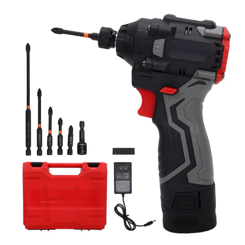 Heavy Hitter Cordless Drill Set Featuring Variable Speed Settings And Knockout Torque Engine 16.8 Volt Rechargeable Battery and accessories.