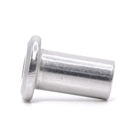 Kid Safe M6 X 15mm Binding Barrel Caps For Cribs, zinc plated steel binding barrel cap close-up, heavy duty hardware detail.