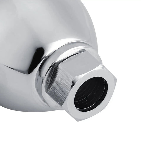 Close-up of Hands-Free Automatic Sensor Urinal Flush Valve with brass body, showing hexagonal fitting for commercial use.