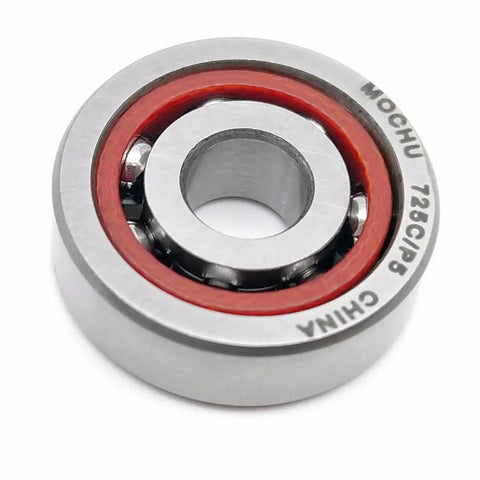 Top Notch Hella Precision Abec Five Single Row Angular Contact Ball Bearing Metric Frame With 15 Degree Contact Angle And Rock Solid Five By Sixteen By Five Millimeter Specs Built For Fast Spin Applications Ready To Go, close-up view.